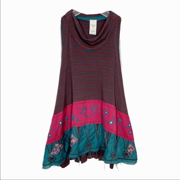 Free People North South Tank  Boho Embellished M - Picture 2 of 7